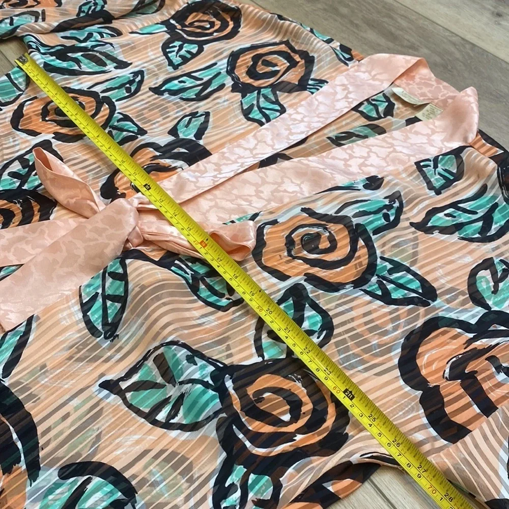 Victoria's Secret Gold Label Sheer‎ Rose Bed Jacket